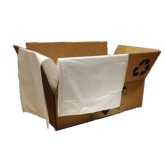 PowerFULL 24" x 32" .5mil Can Liners, 12-16 Gallon - White, Flat Pack